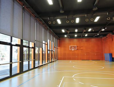 Roller Blind Systems, SG 4880, Colorama 2, Gym, Veyras, Switzerland