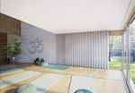 Gardinsystemer, SG 3870, Yoga room, recessed curtain track